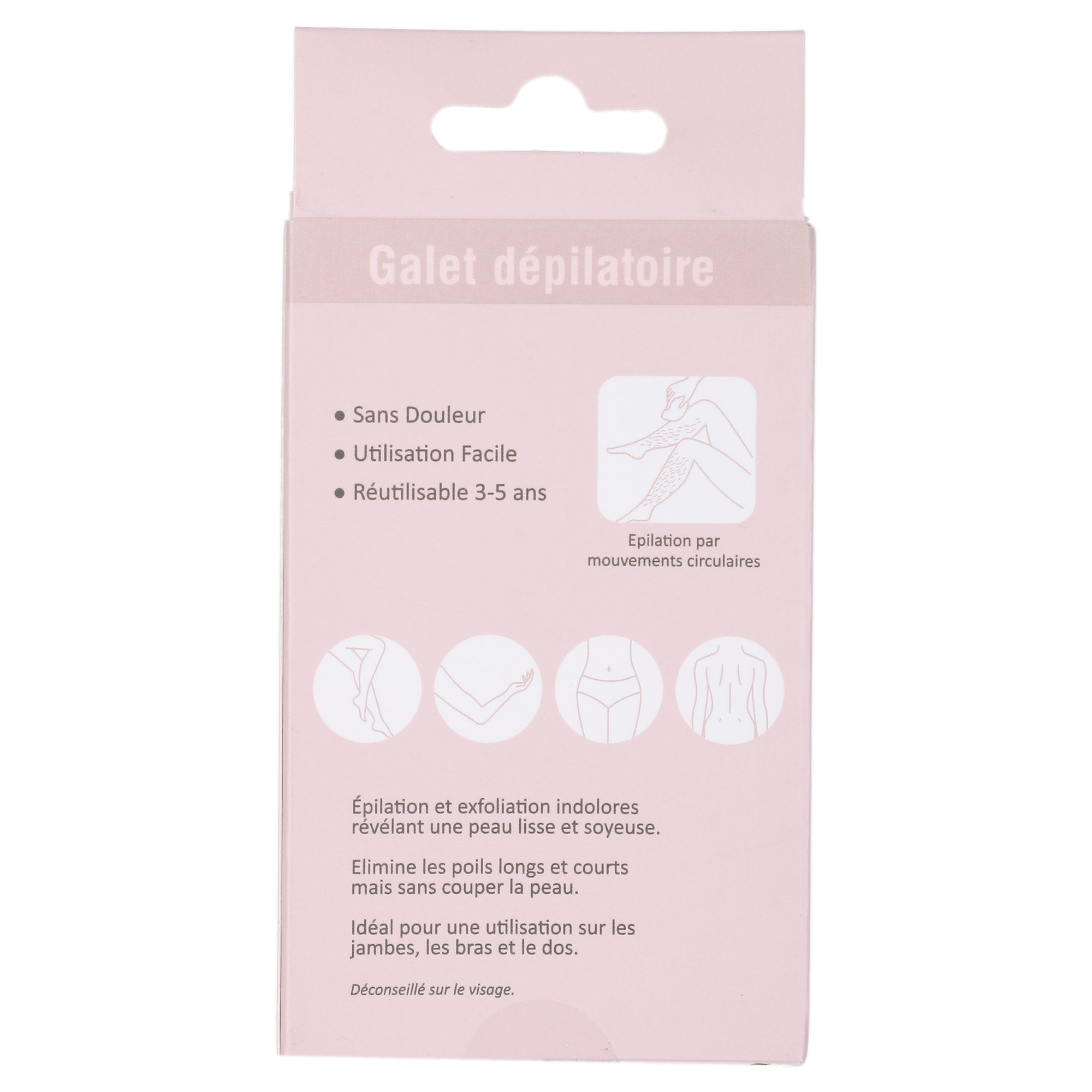 Galet Dépilatoire exfoliant jambes bras dos peau lisse