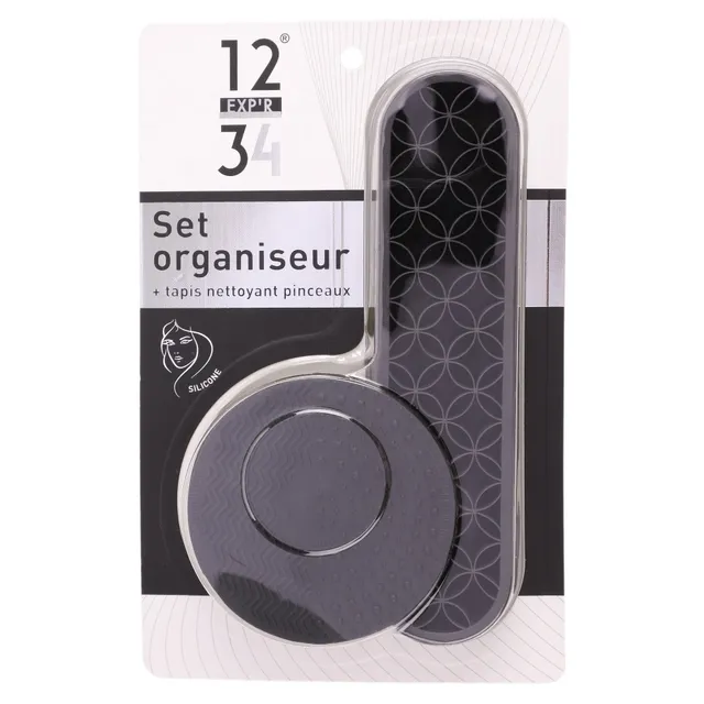 Organisateur pinceaux tapis nettoyant maquillage beauté silicone