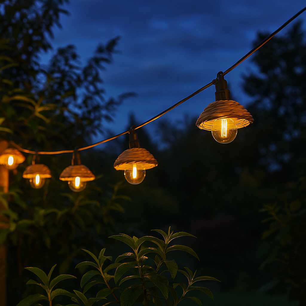 Red Deco Cottage guirlande lumineuse 10 globes rotin 5,70m