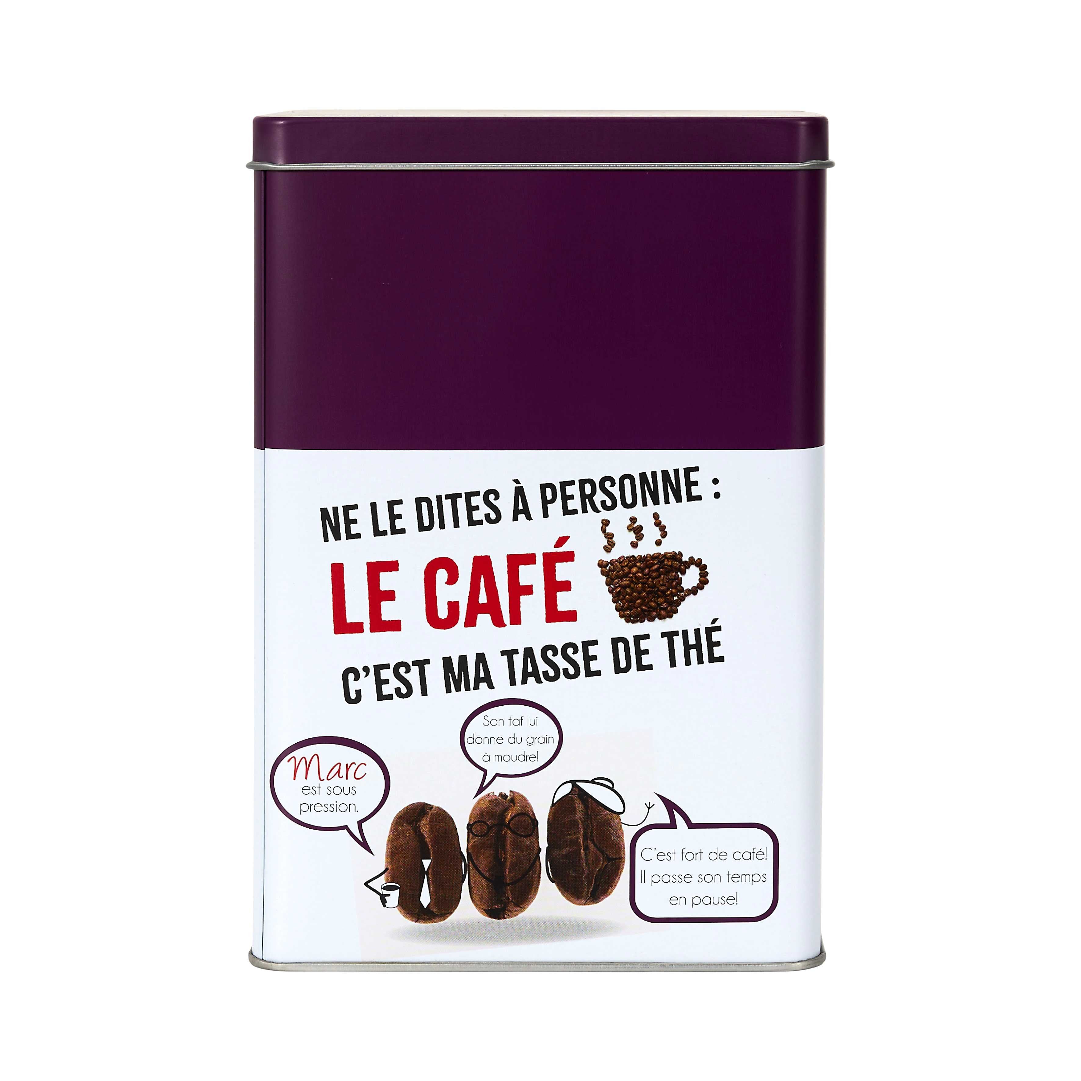 Stokomani Maison Boîte à café métal Ludique 12x18x8 cm