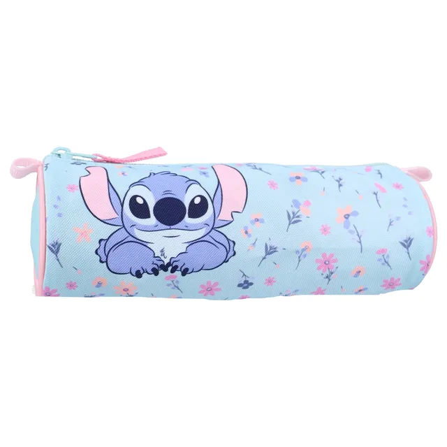 Trousse Stitch école enfant bleue crayons