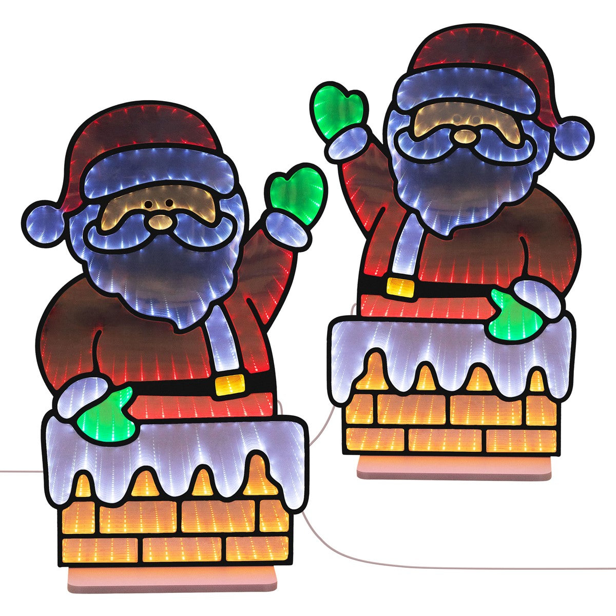ECD Germany Haus & Wohnen déco Noël père Noël LED 38x60 cm