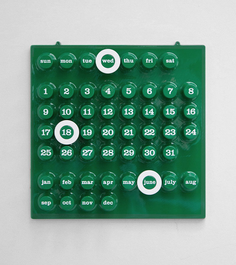 L'avant gardiste Ring a Date calendrier perpétuel vert