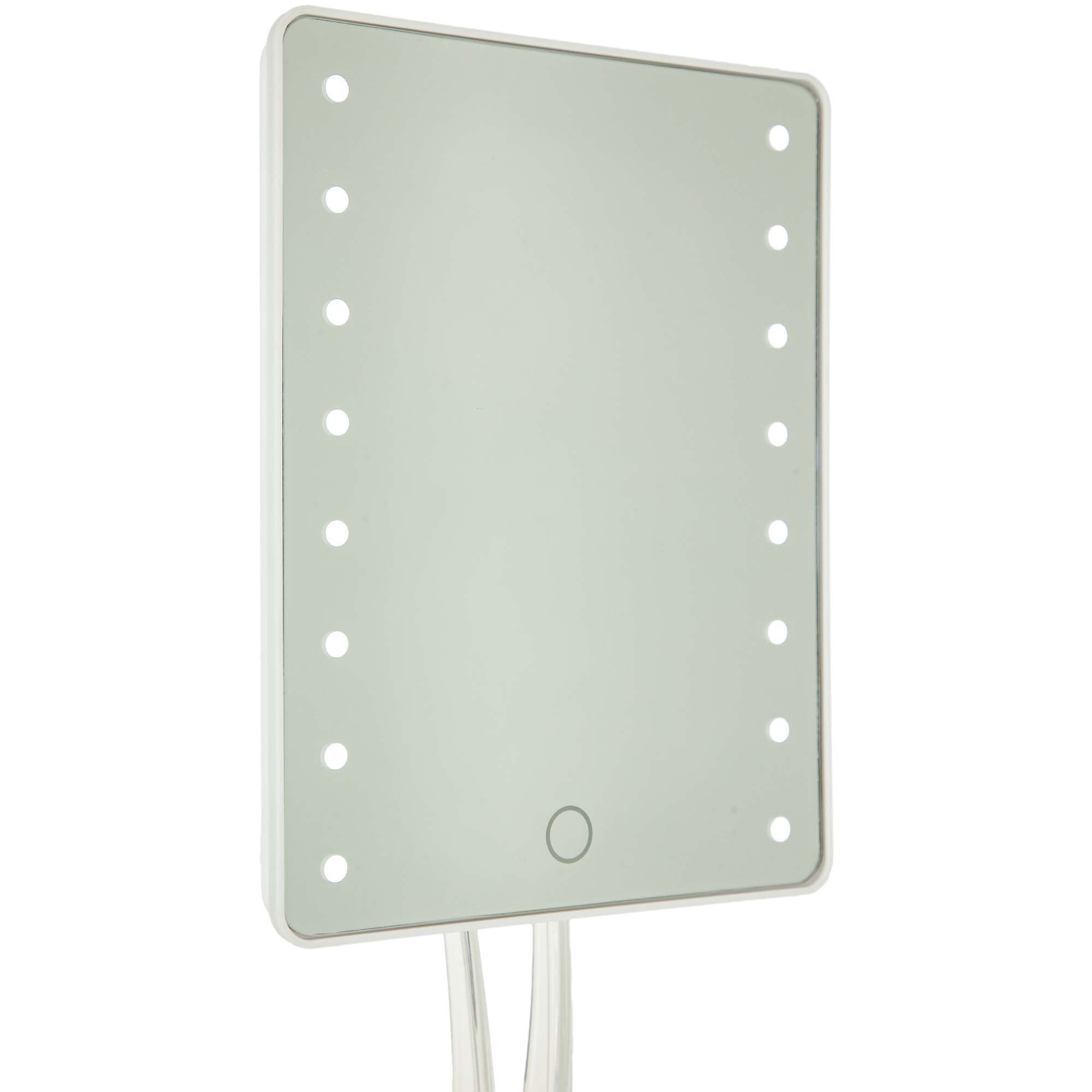 Stokomani miroir LED maquillage acrylique 37 cm rangement