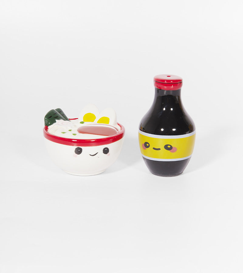 L'avant gardiste Salière et Poivrière ramen et sauce soja set sel poivre fun