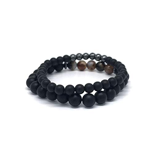 Shop-Story Lifestyle Double bracelet agate hématite mixte