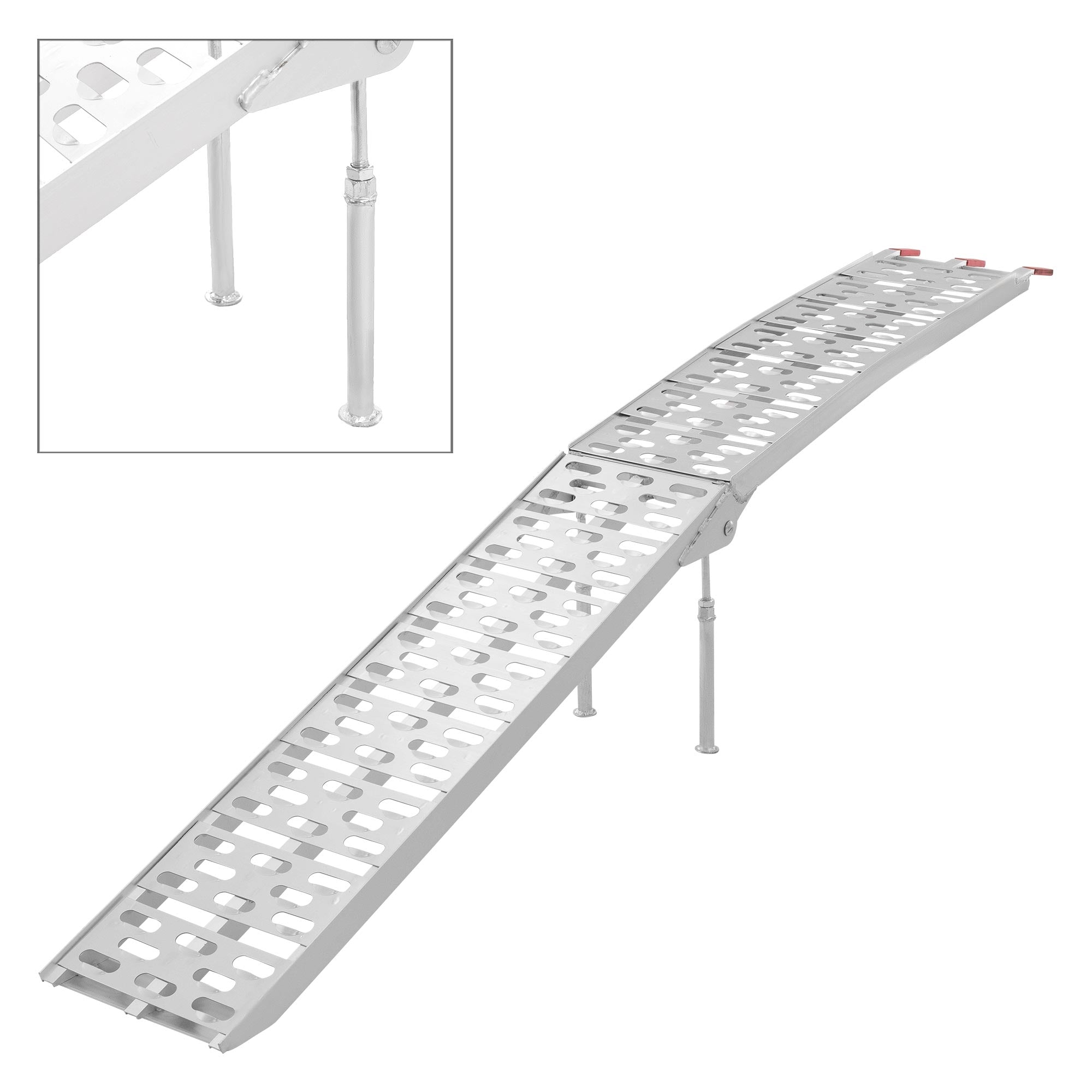 ECD Germany rampe chargement alu 340 kg lot de 2 avec béquilles