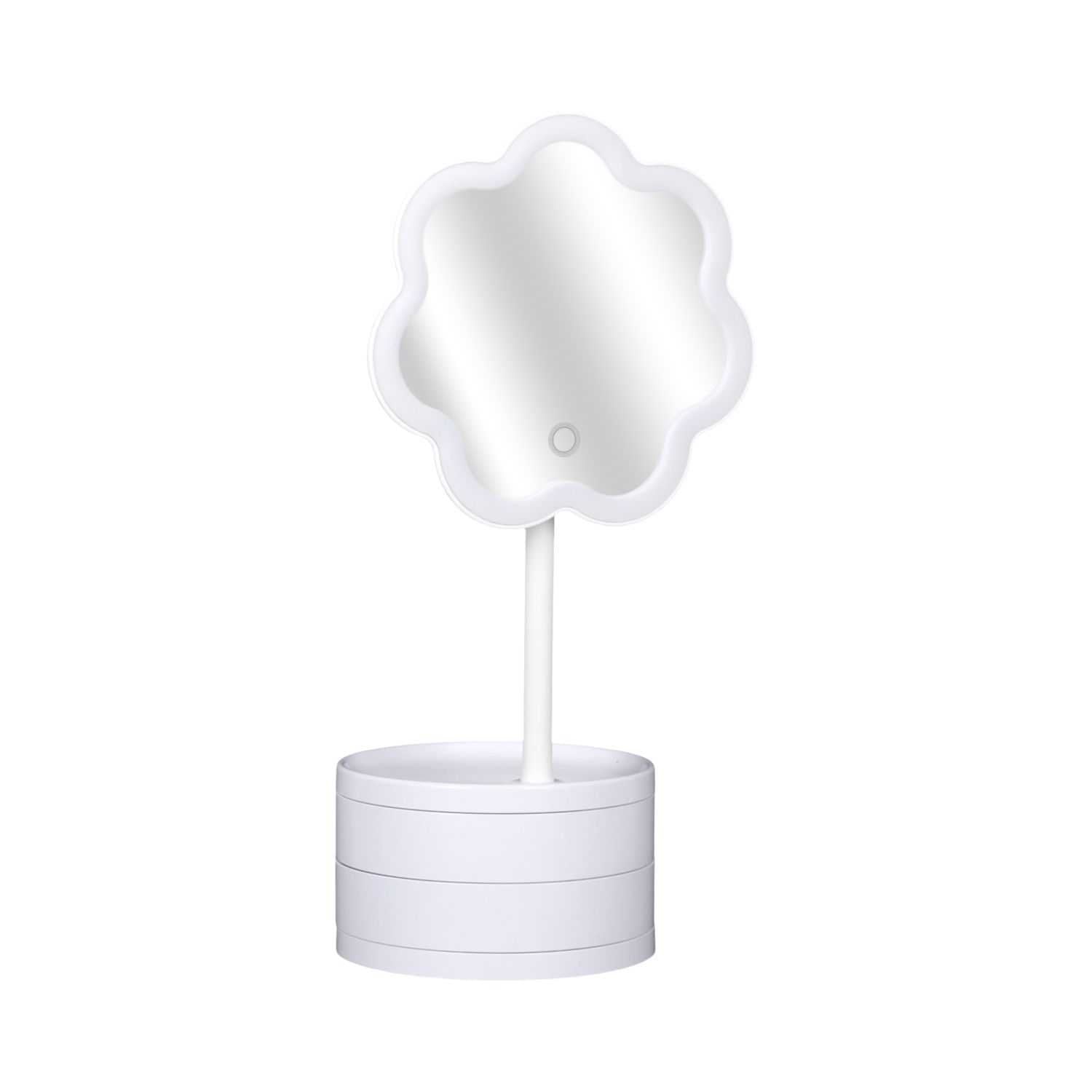 Miroir Nuage LED avec Rangement Coiffeuse Beauté