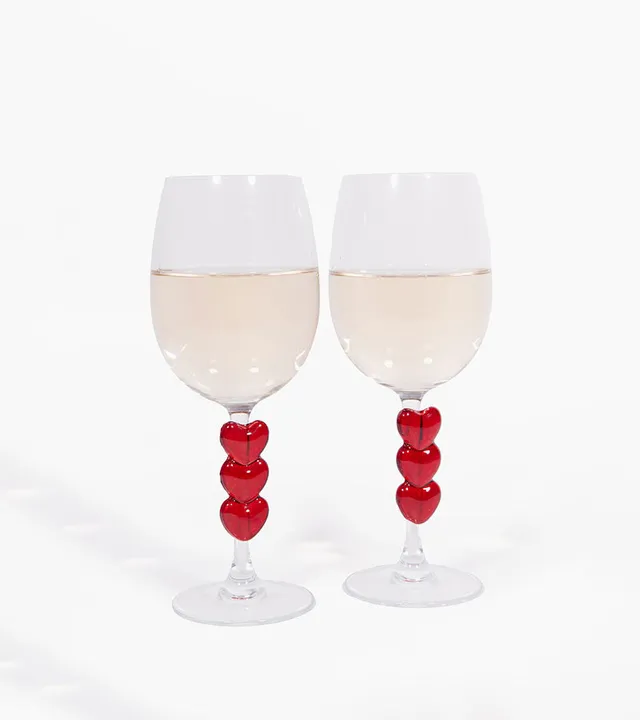 L'avant gardiste Vaisselle & Table Fun coffret 2 verres à vin Love