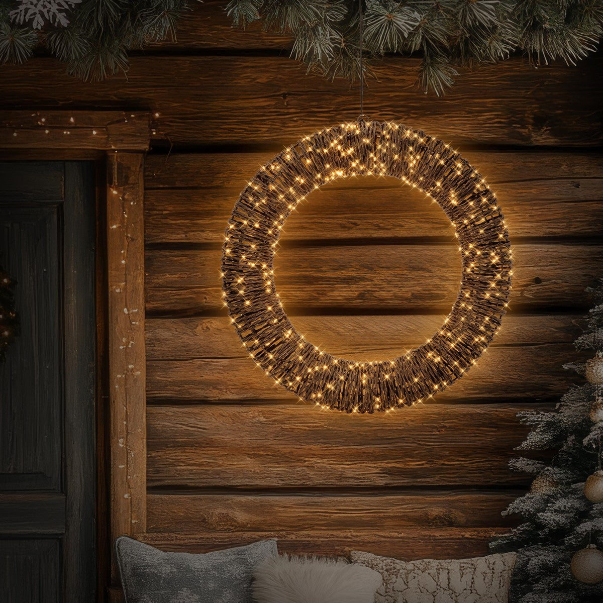 ECD Germany Haus & Wohnen Couronne Noël LED 50 cm 500 LED