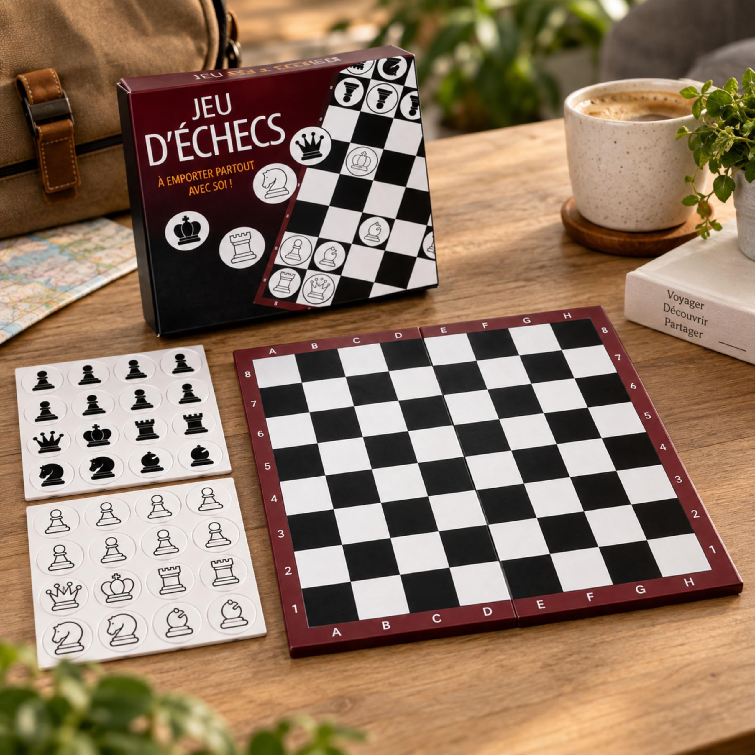 Shop-Story Loisirs jeu échecs voyage 15x14cm 32 pièces