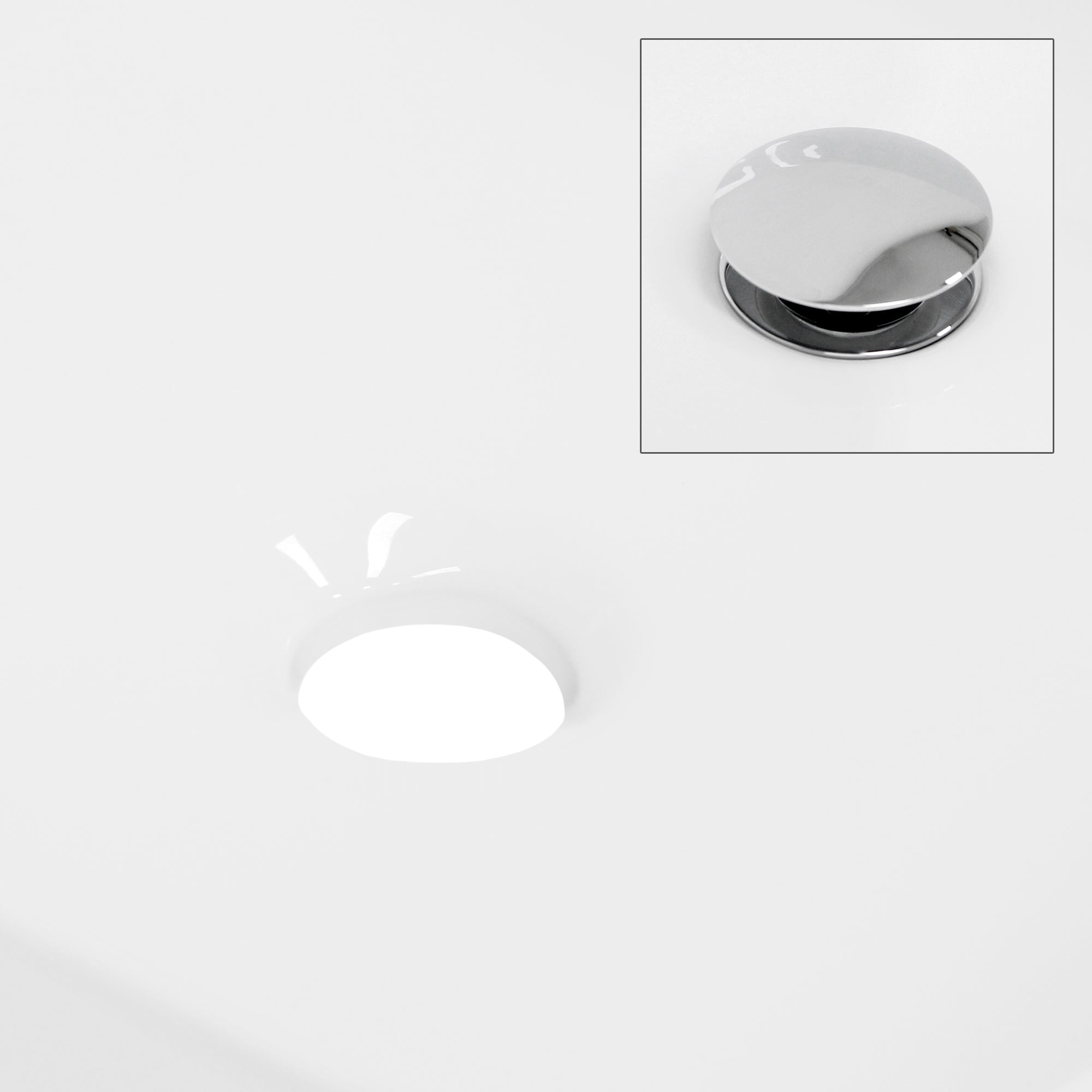 ECD Germany Sanitär Vasque Ovale 59 cm Blanc Céramique