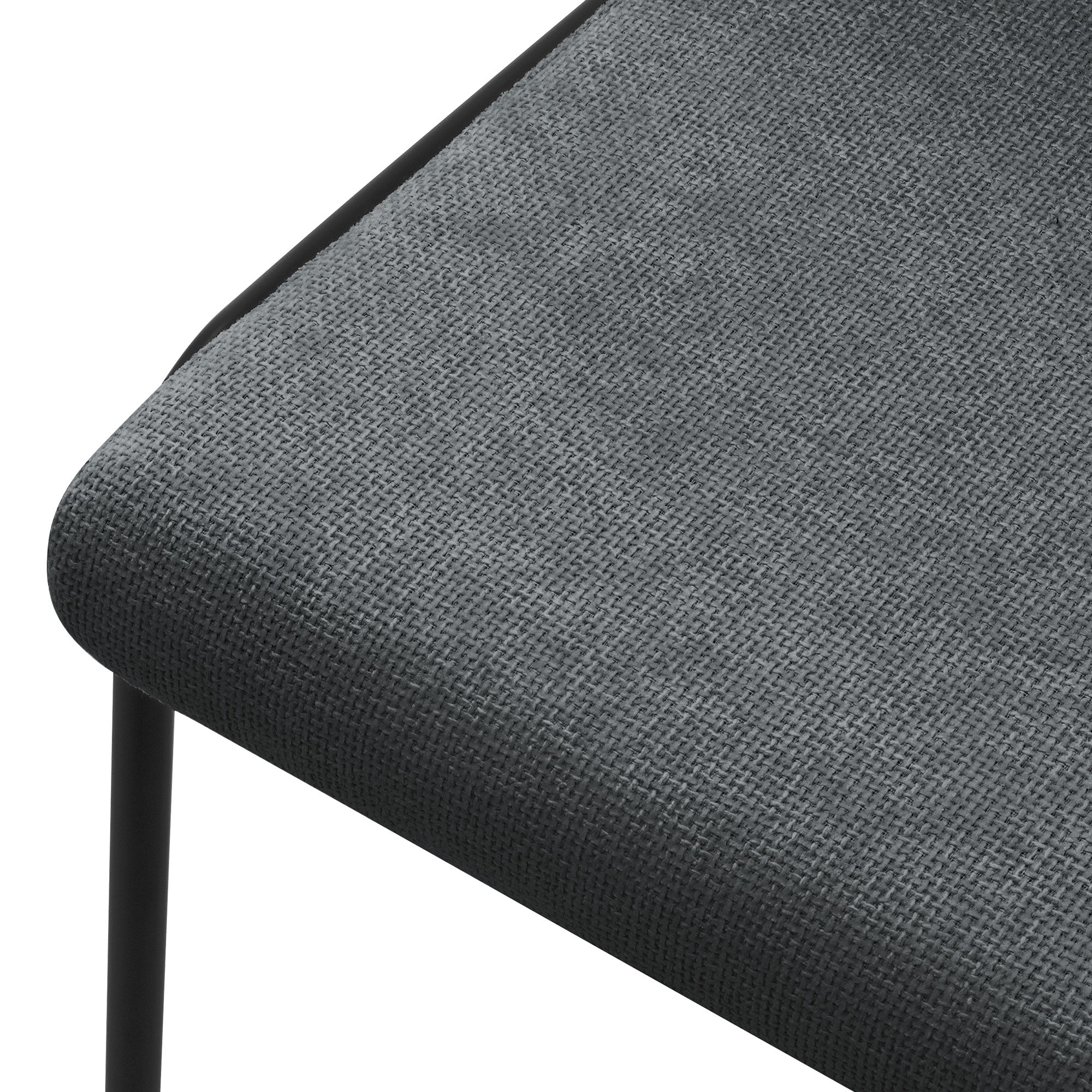 ML-Design chaise salle à manger anthracite lot de 2 tissu rembourrée