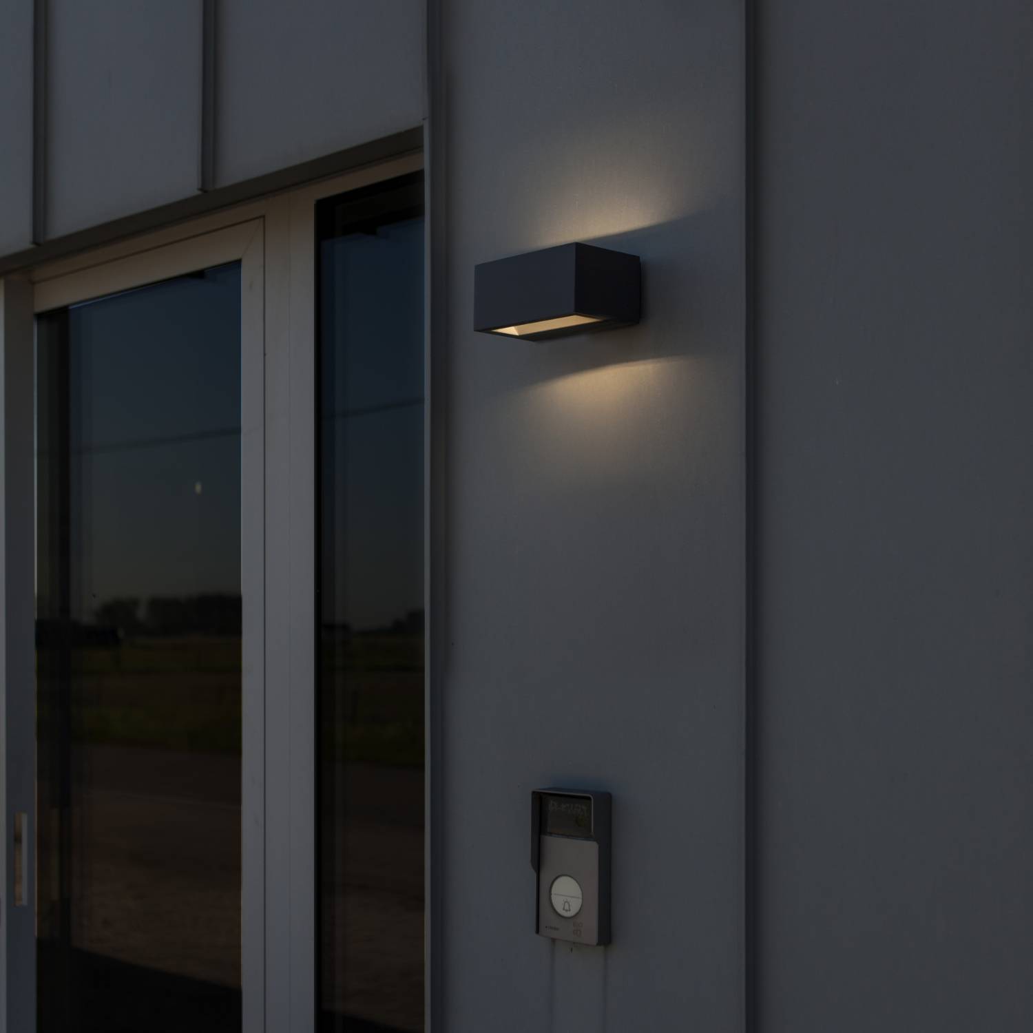 Red Deco Gemini Grey applique extérieur LED bidirectionnelle