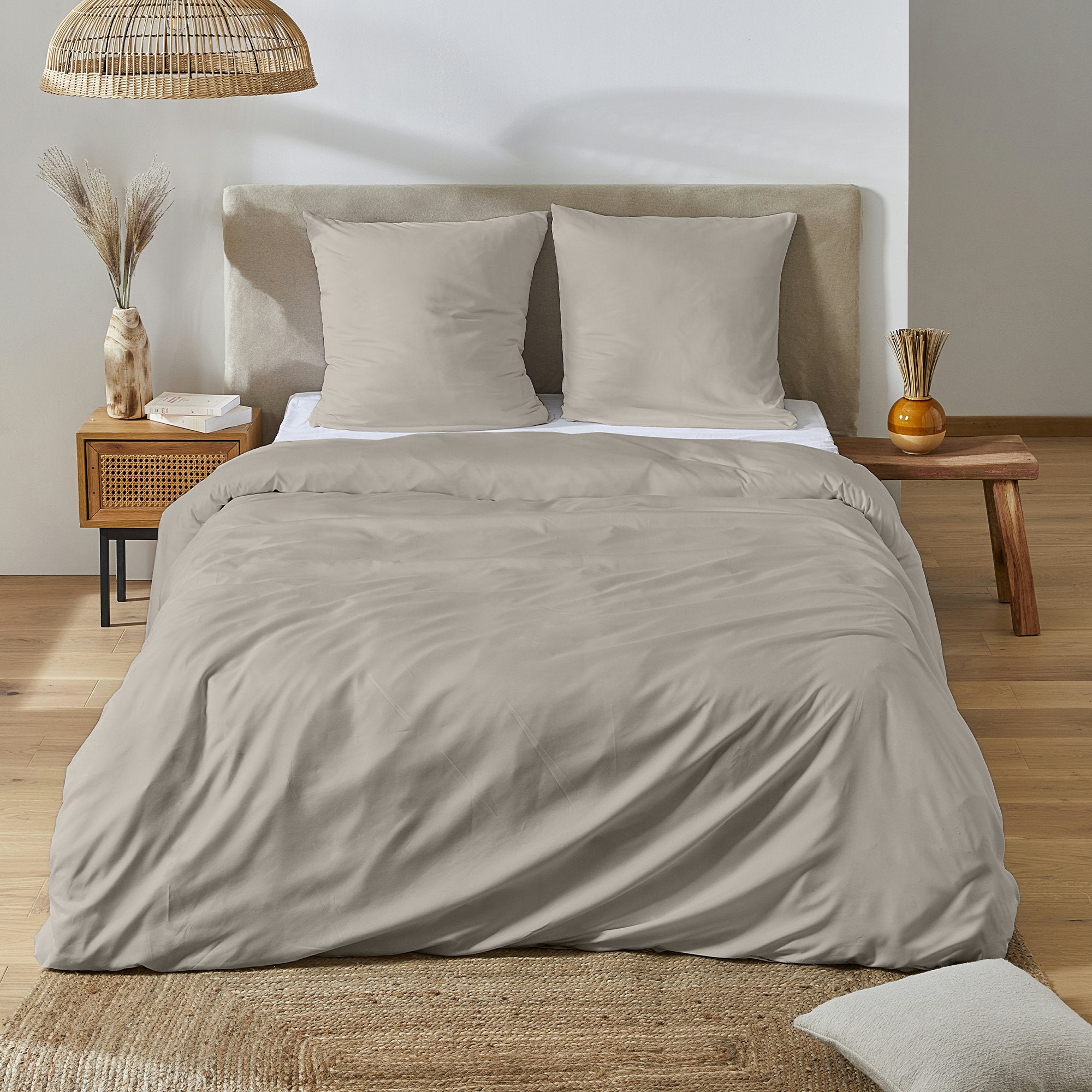 Stokomani Maison parure housse couette beige 260x240