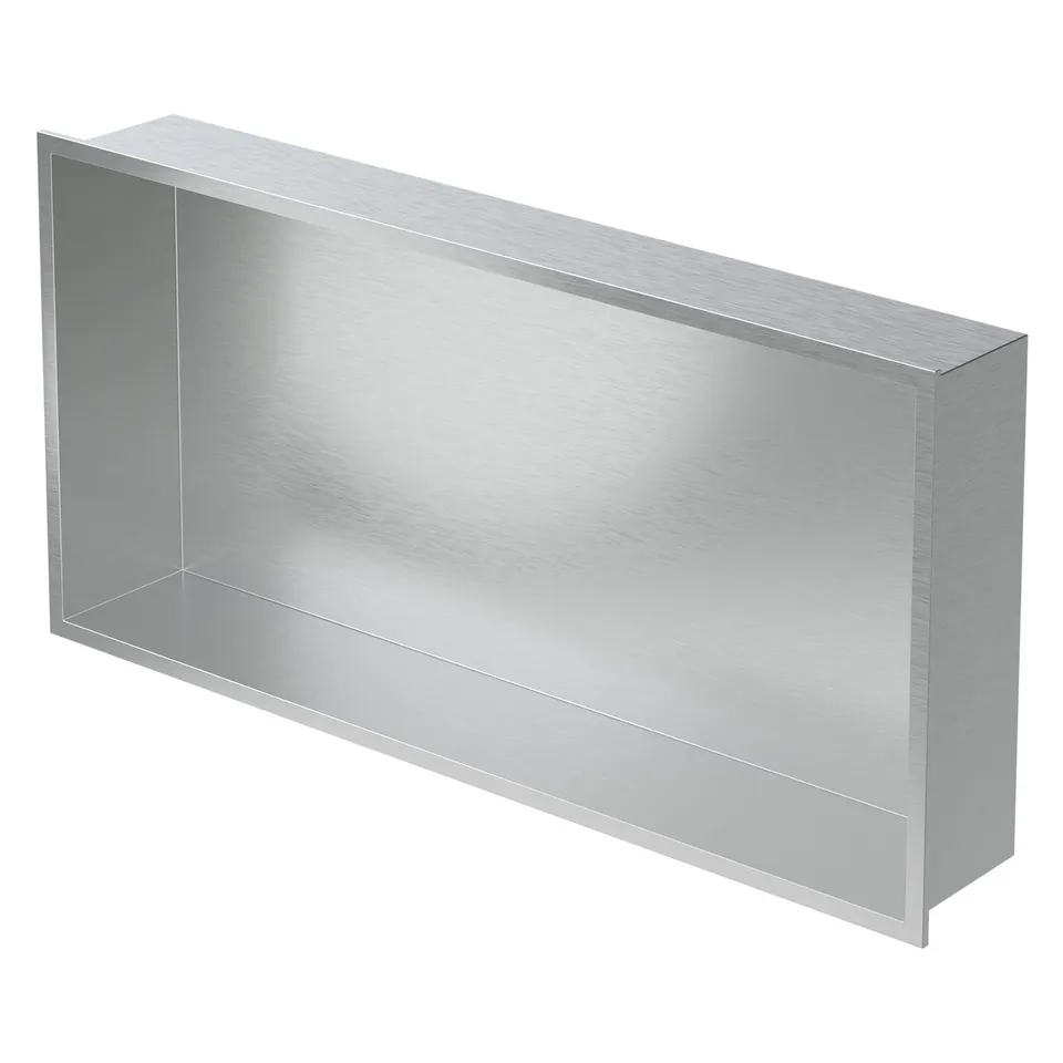 ECD Germany Sanitär niche douche 60x30 cm inox argent