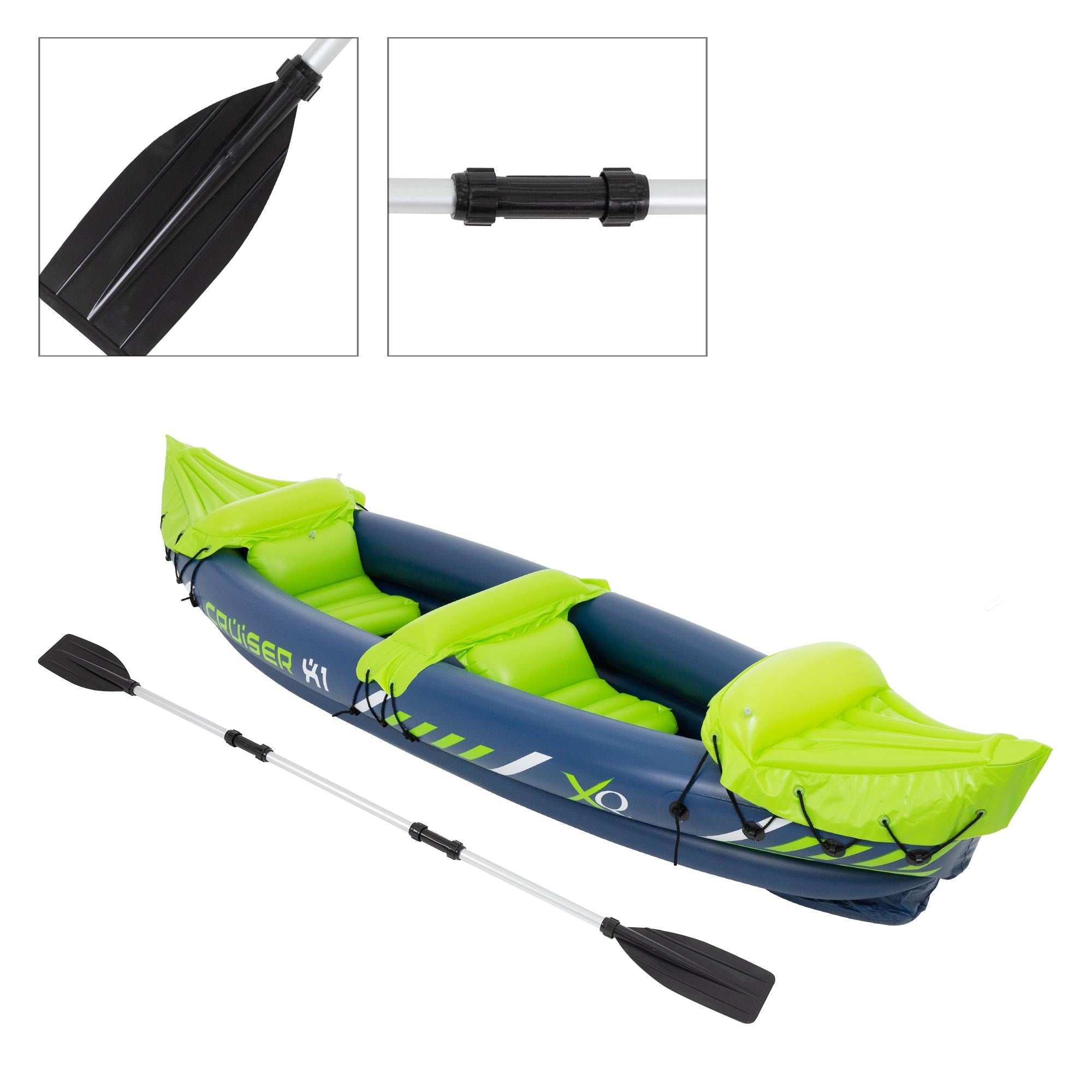 ECD Germany Cruiser X1 kayak gonflable 2 places vert/blanc/bleu