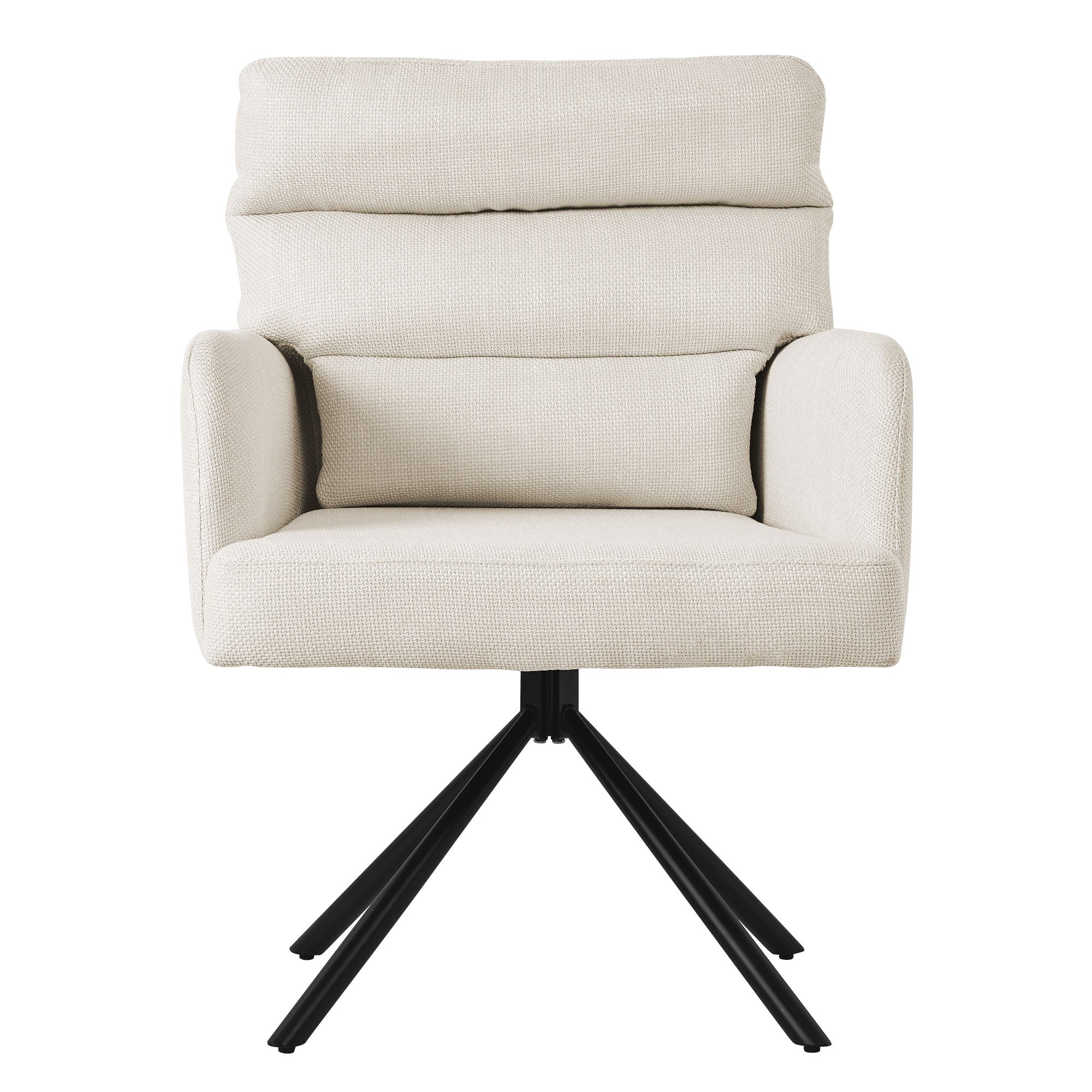 ECD Germany Möbel Chaise salle à manger tissu anthracite lot 1 pivotante