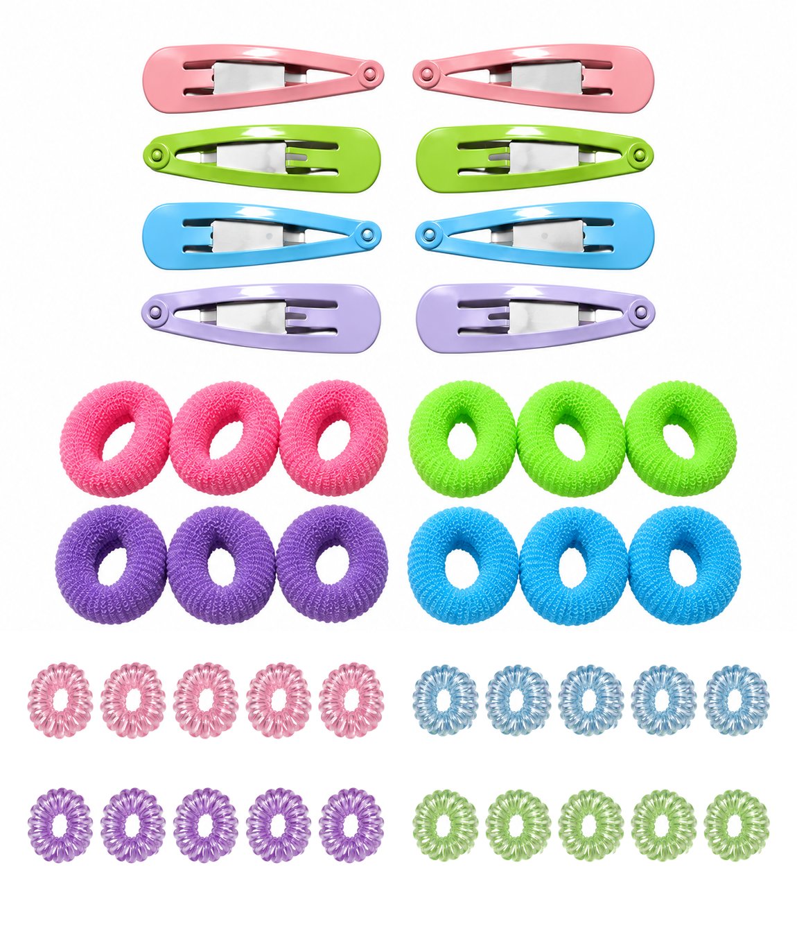 Stokomani Beauté lot 40 accessoires cheveux colorés barrettes