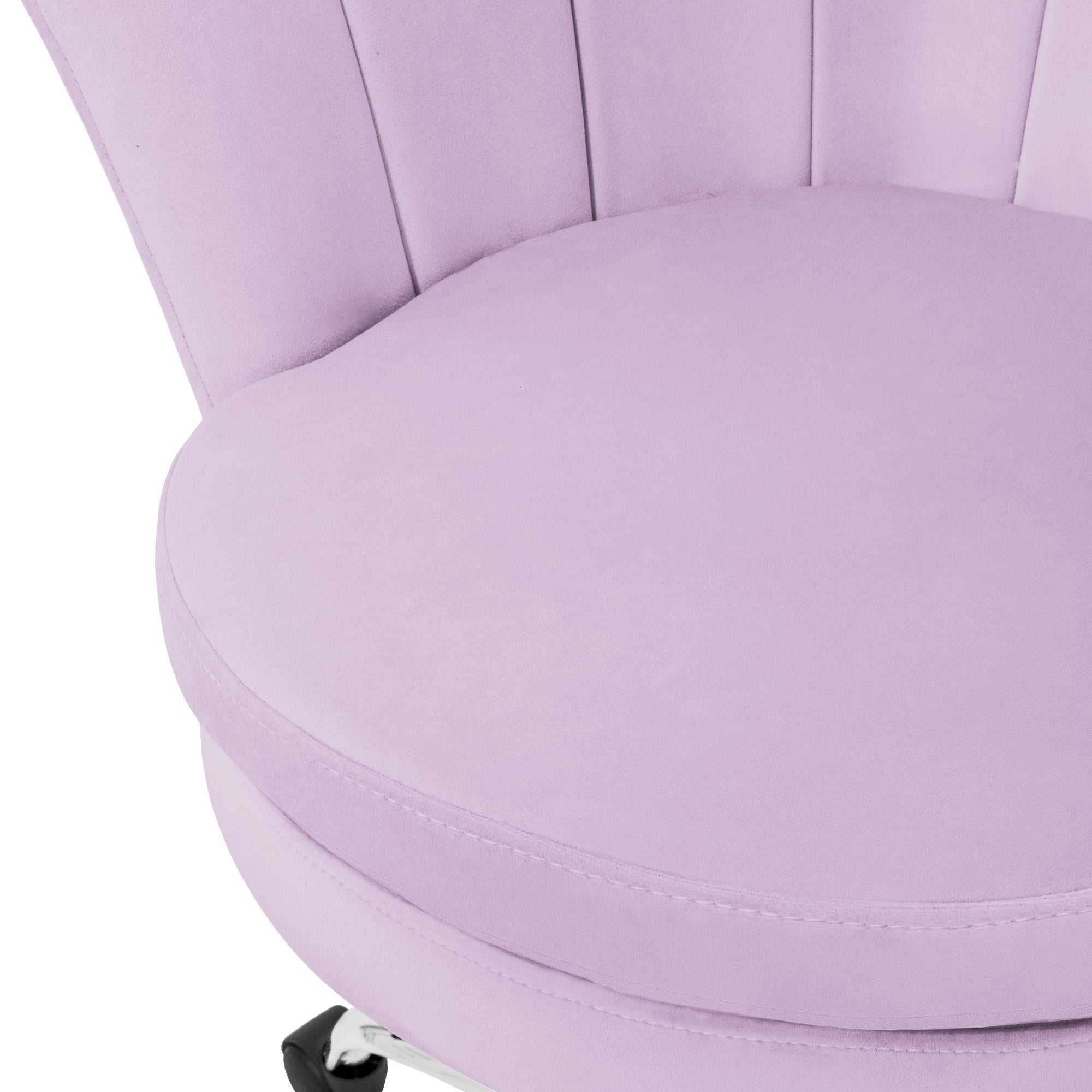ECD Germany Möbel chaise bureau velours 55x60 lilas coquillage