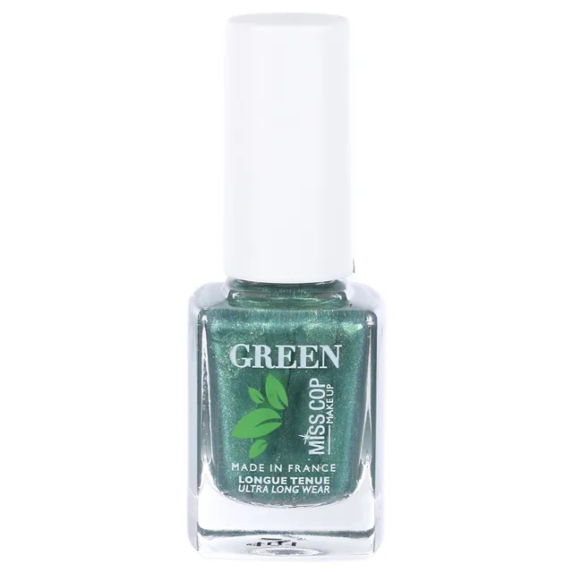 Miss Cop vernis à ongles vert impérial pailleté