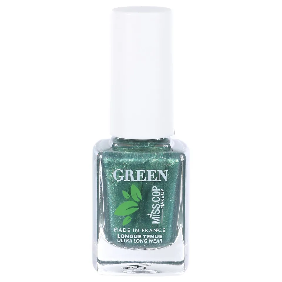 Miss Cop vernis à ongles vert impérial pailleté