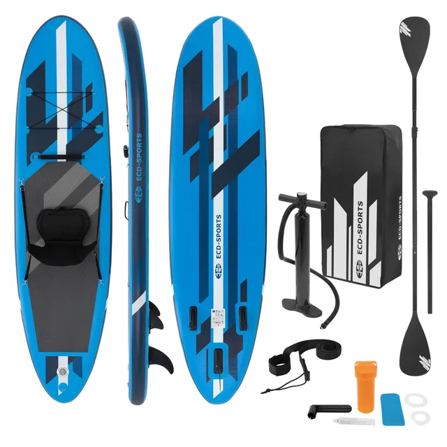 ECD Germany Sport paddle gonflable 320 cm bleu avec siège kayak