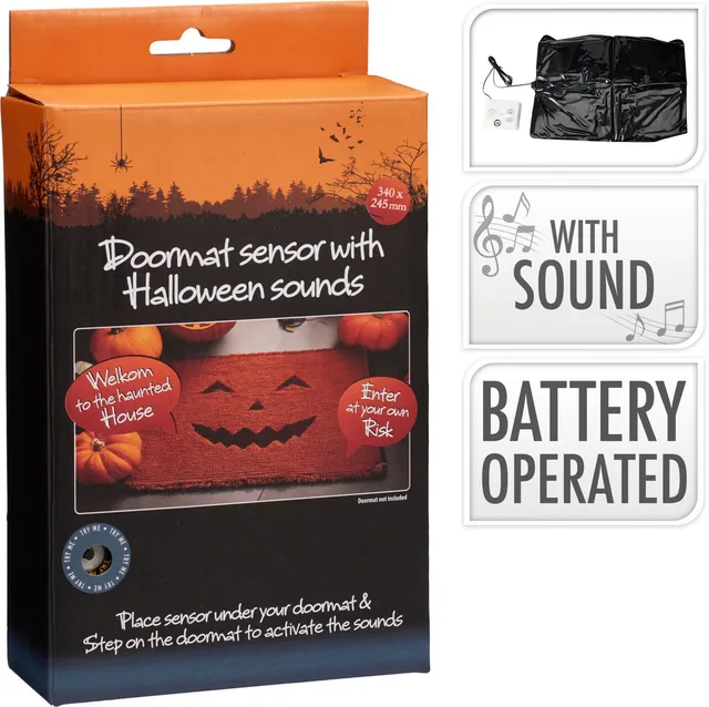 Stokomani Fêtes tapis de porte sonore Halloween