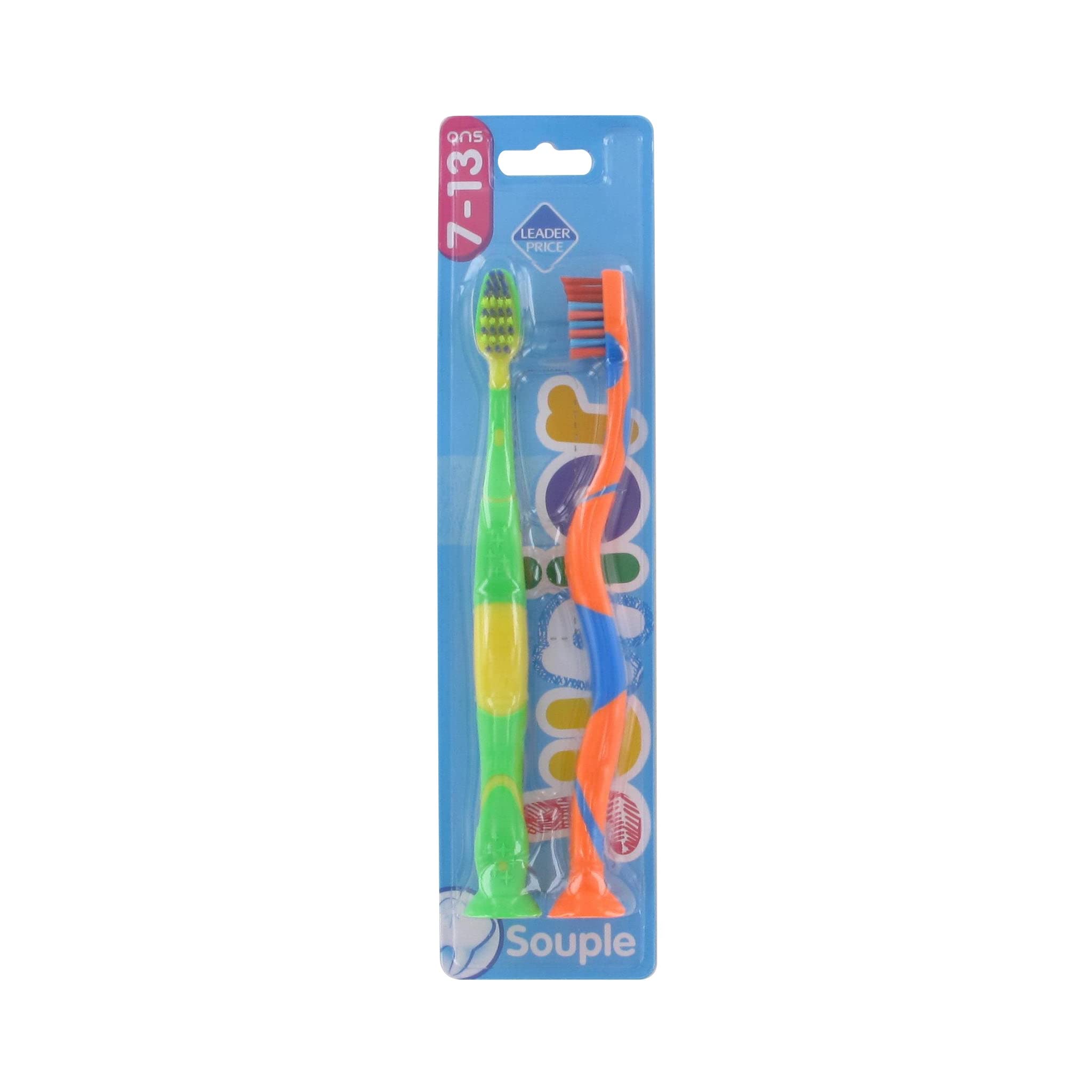 Leader Price Brosses à dents junior 7-13 ans x2