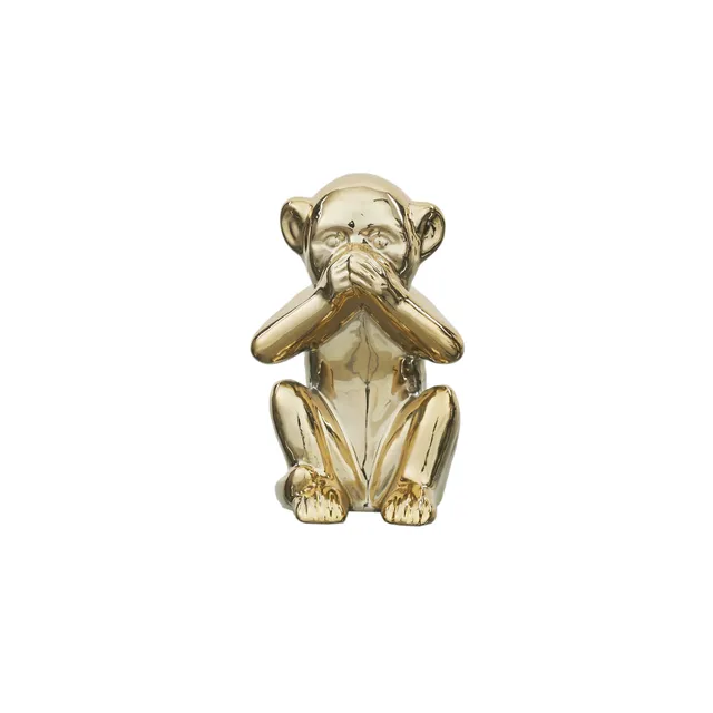 Stokomani Maison statue singe déco brillante à poser