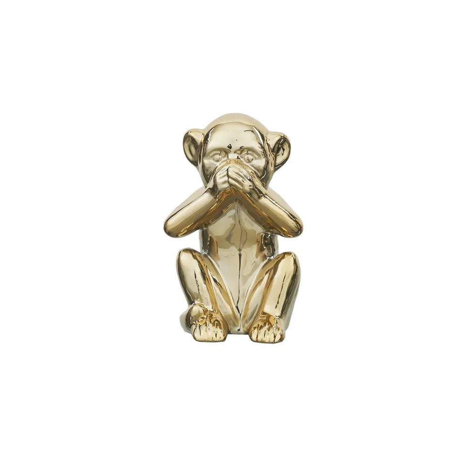 Stokomani Maison statue singe déco brillante à poser