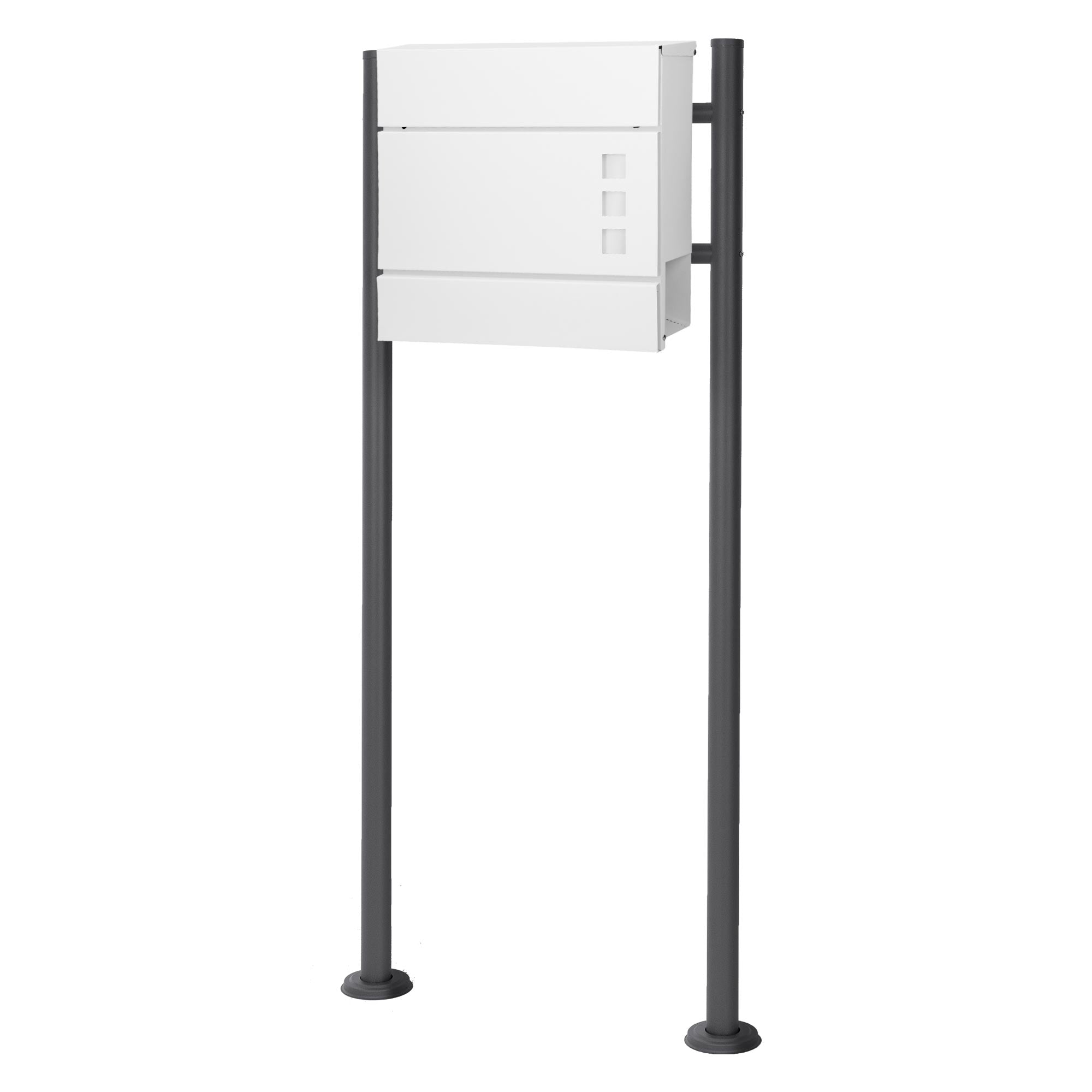 ECD Germany Bauen 120cm boîte aux lettres sur pied marbre noir