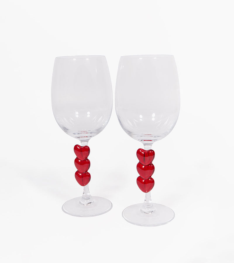 L'avant gardiste Vaisselle & Table Fun coffret 2 verres à vin Love