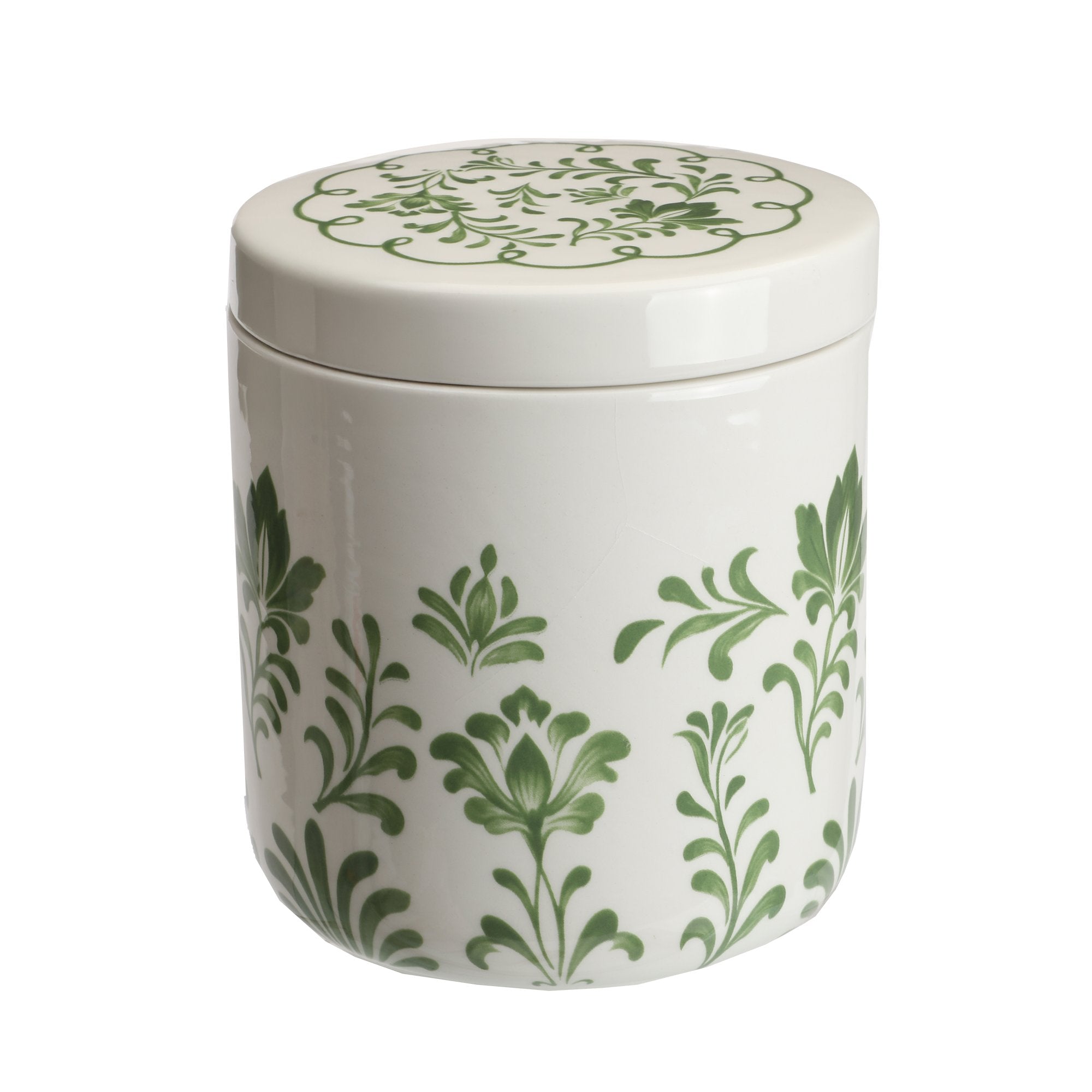 Stokomani Maison pot céramique couvercle Déclic Home vert 13 cm
