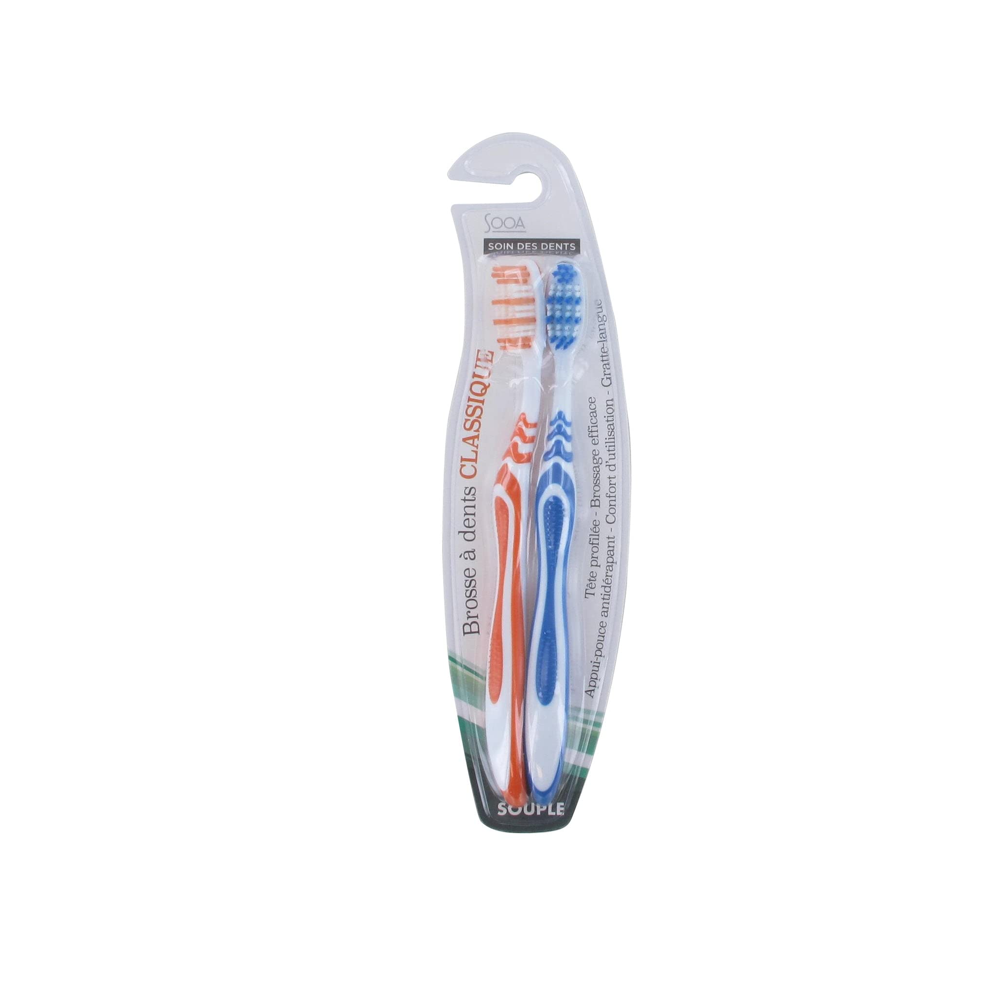 Leader Price SOOA brosses à dents classique souple x2