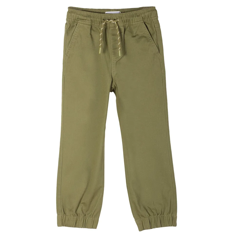 Stokomani Mode Pantalon jogger enfant kaki 10A élastique