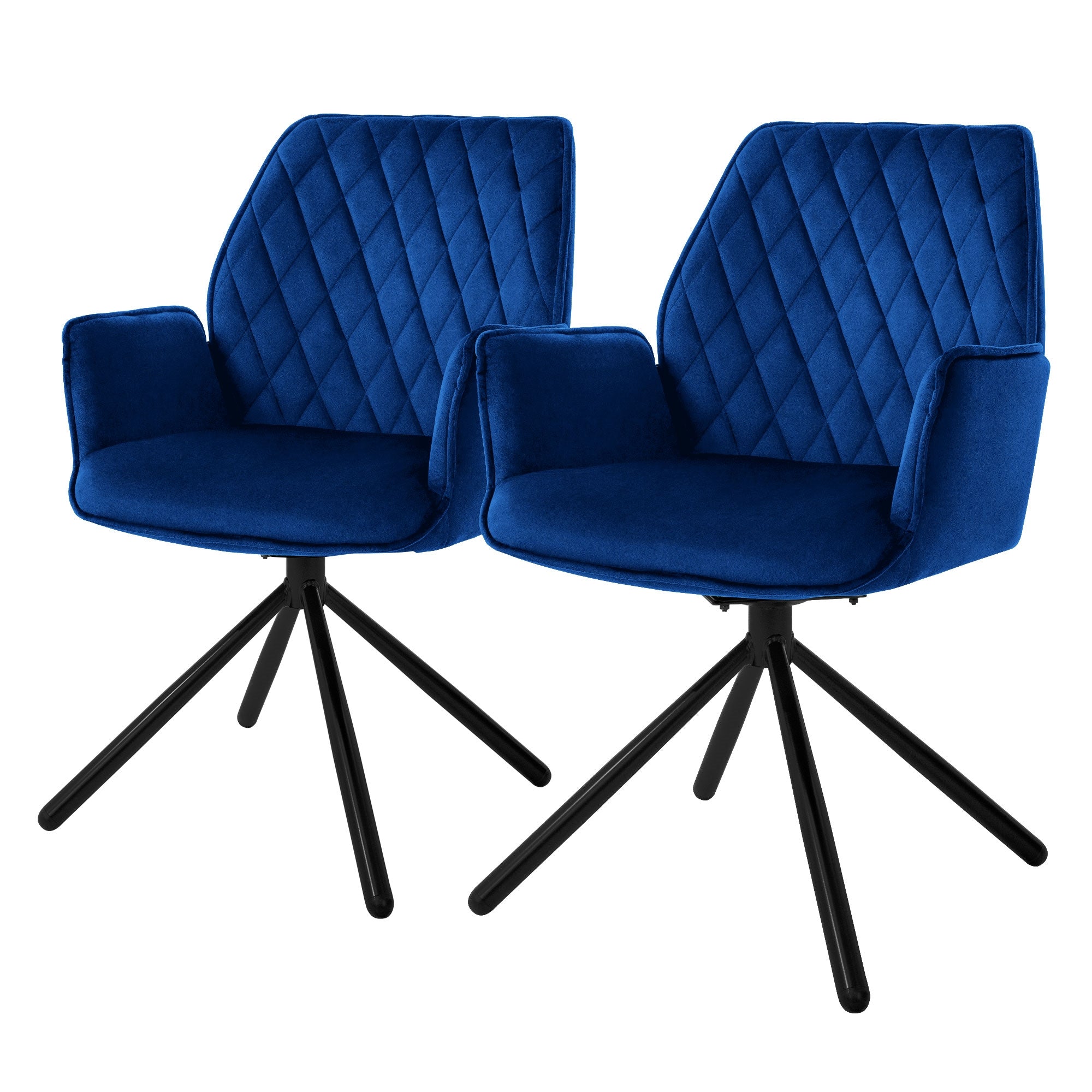 ECD Germany ML-Design chaise pivotante velours sauge