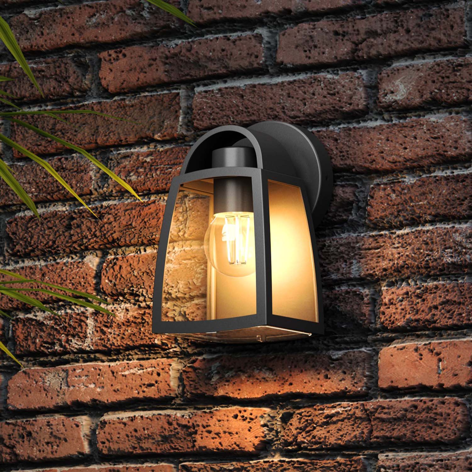 Red Deco Kelsey applique murale extérieur noir E27 H20cm IP44