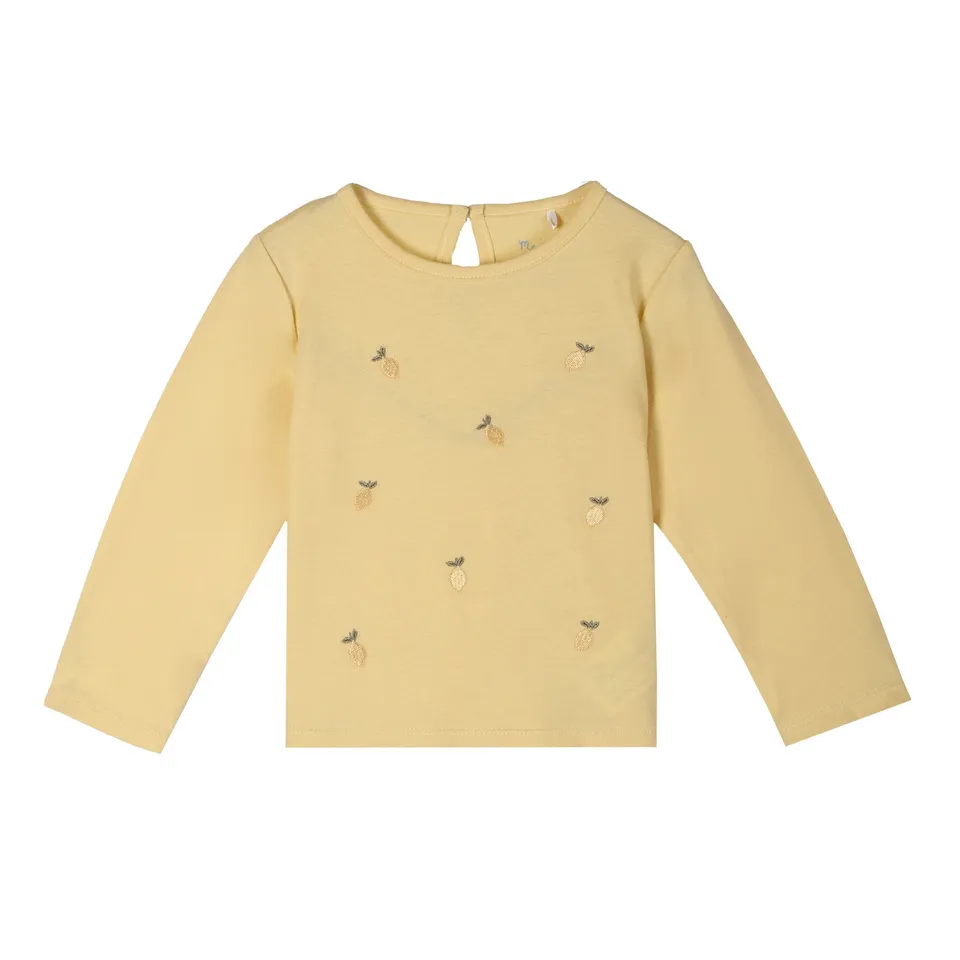 Stokomani Mode Tee-shirt bébé jaune manches longues