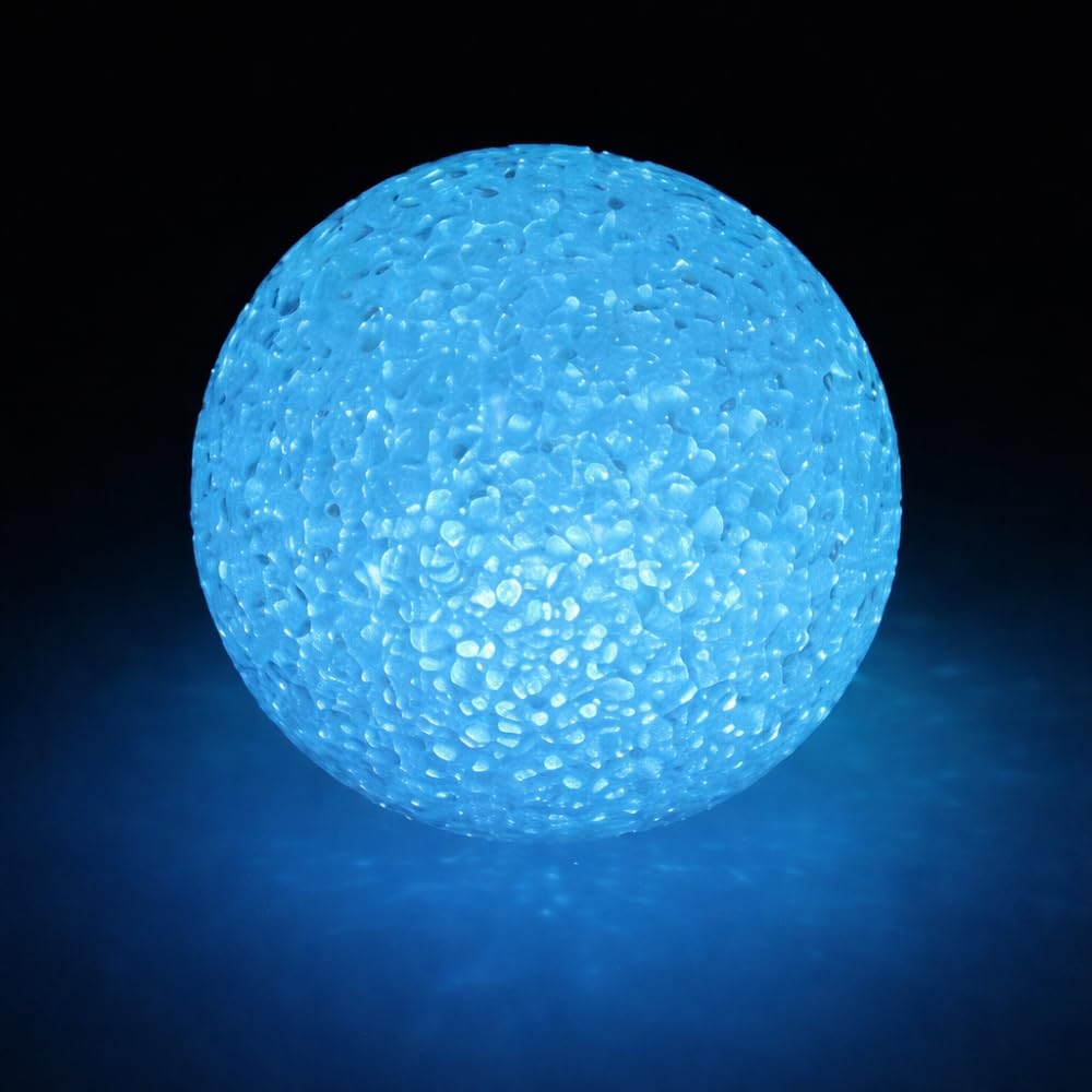 Shop-Story lot 2 boules lumineuses LED 8 cm effet cristal