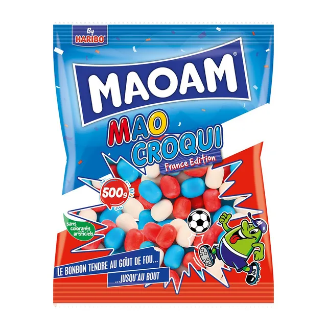 Maoam Maro Croqui tricolore bonbons à mâcher fruités