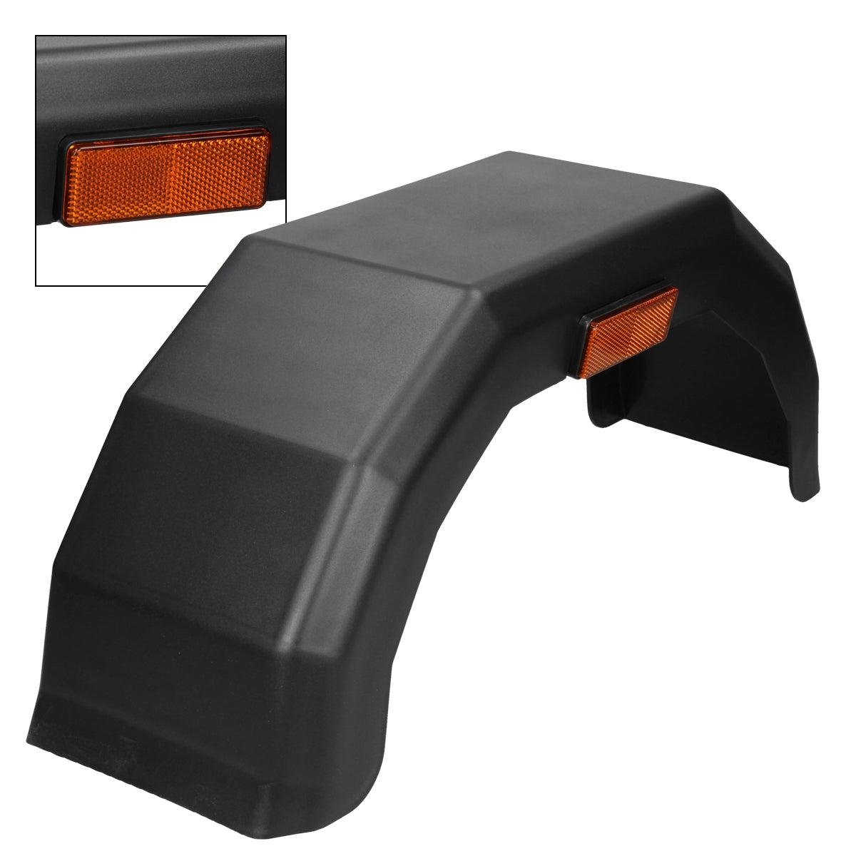 ECD Germany garde-boue remorque 60,5x18x24 cm plastique noir