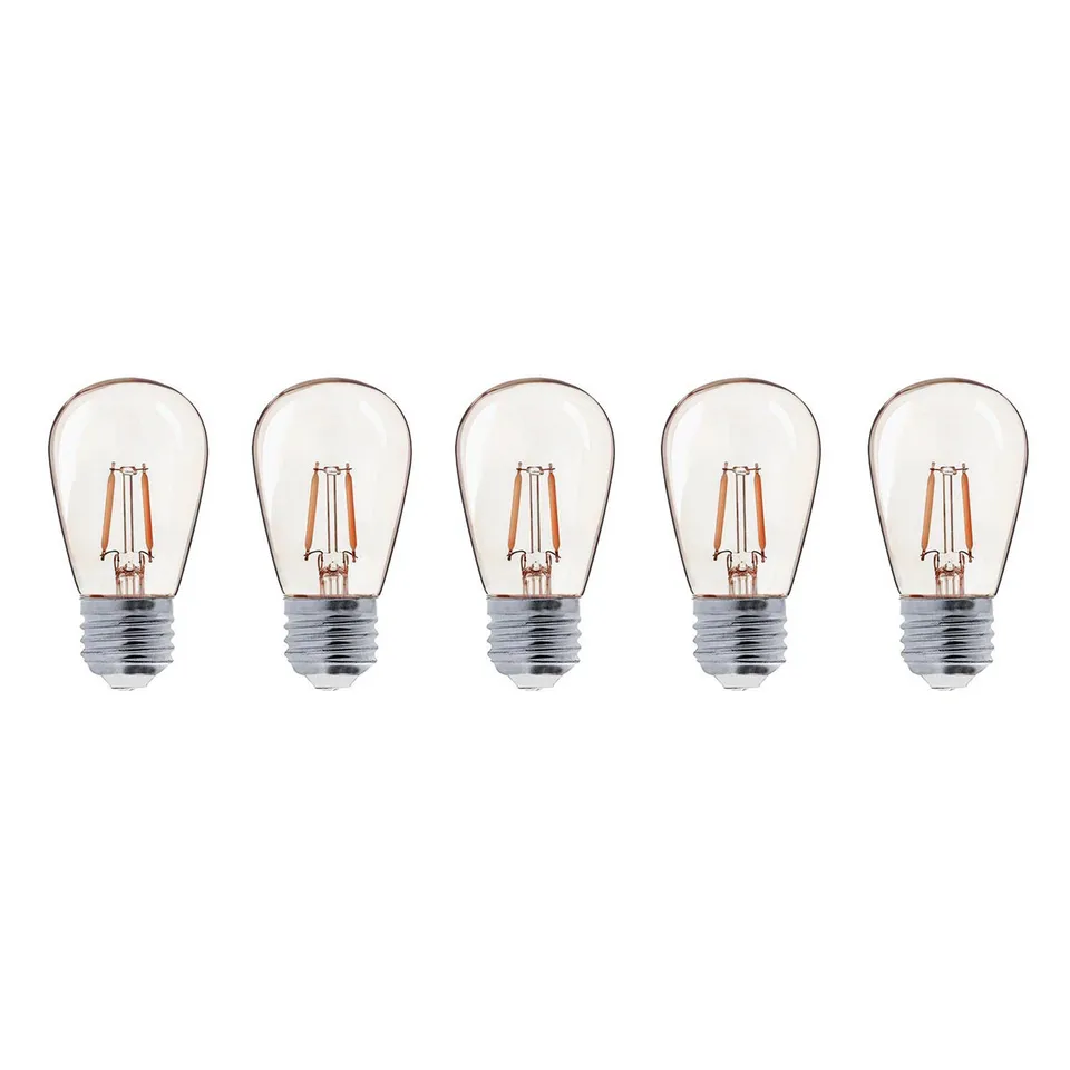 Red Deco Party Bulb Filament ampoule LED E27 lot 5 blanc chaud