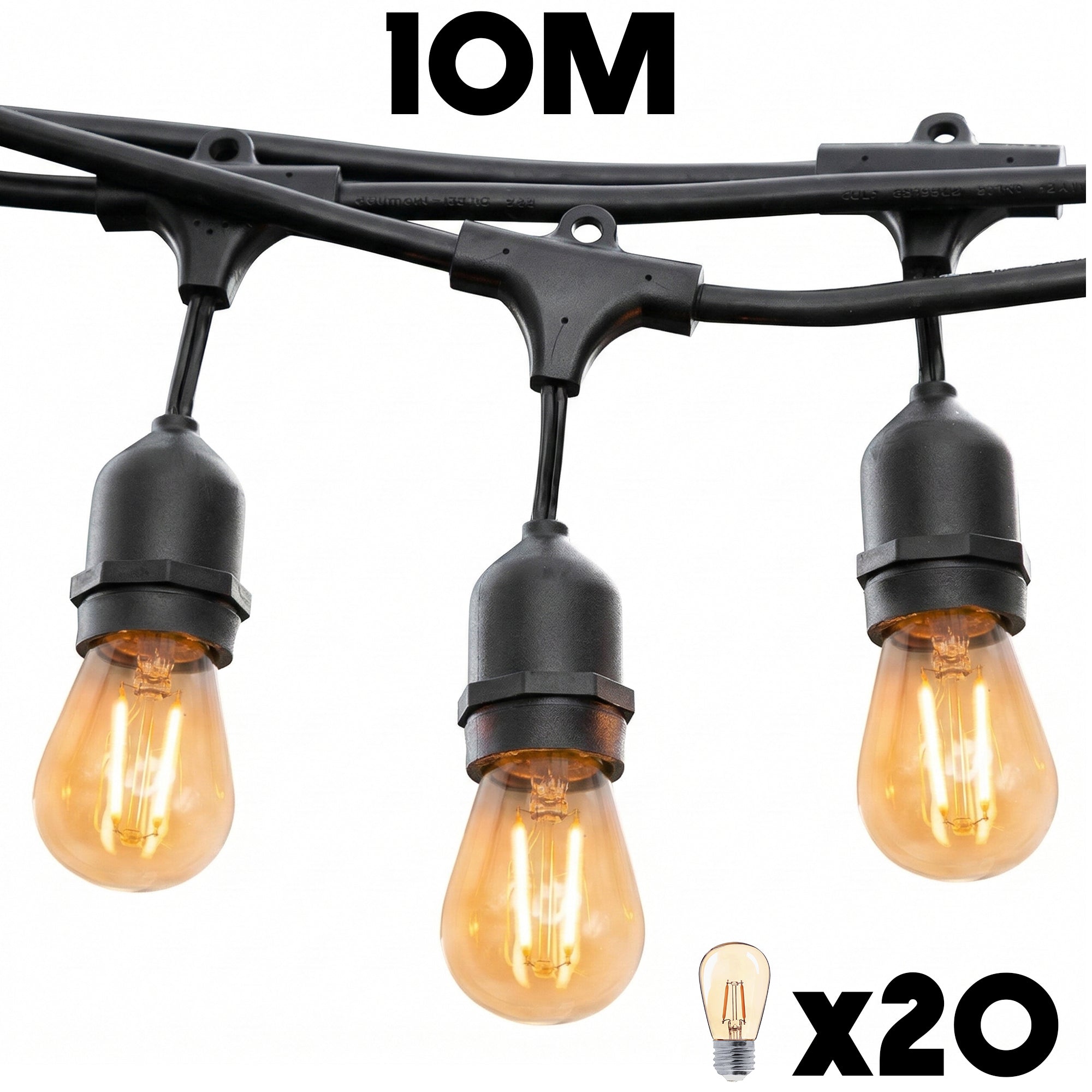 Red Deco Mafy 20 Light guirlande 10m 20 LED E27 blanc chaud