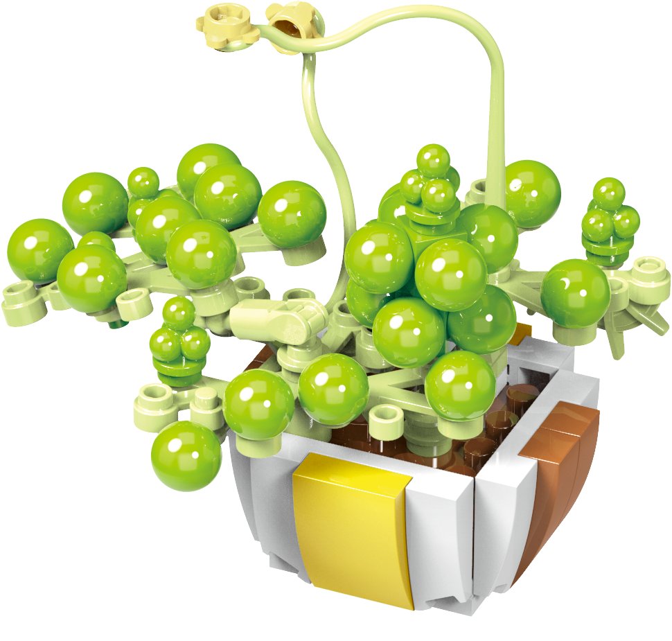 Stokomani Brique de construction plante décorative blanche