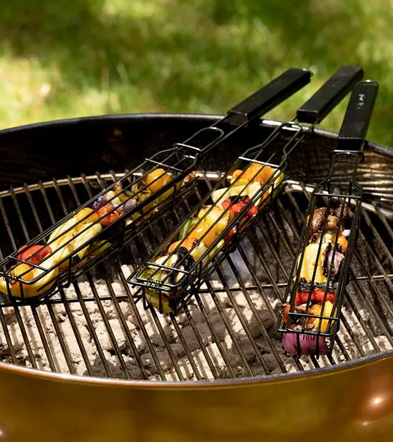 L'avant gardiste Outdoor panier barbecue légumes inox individuel