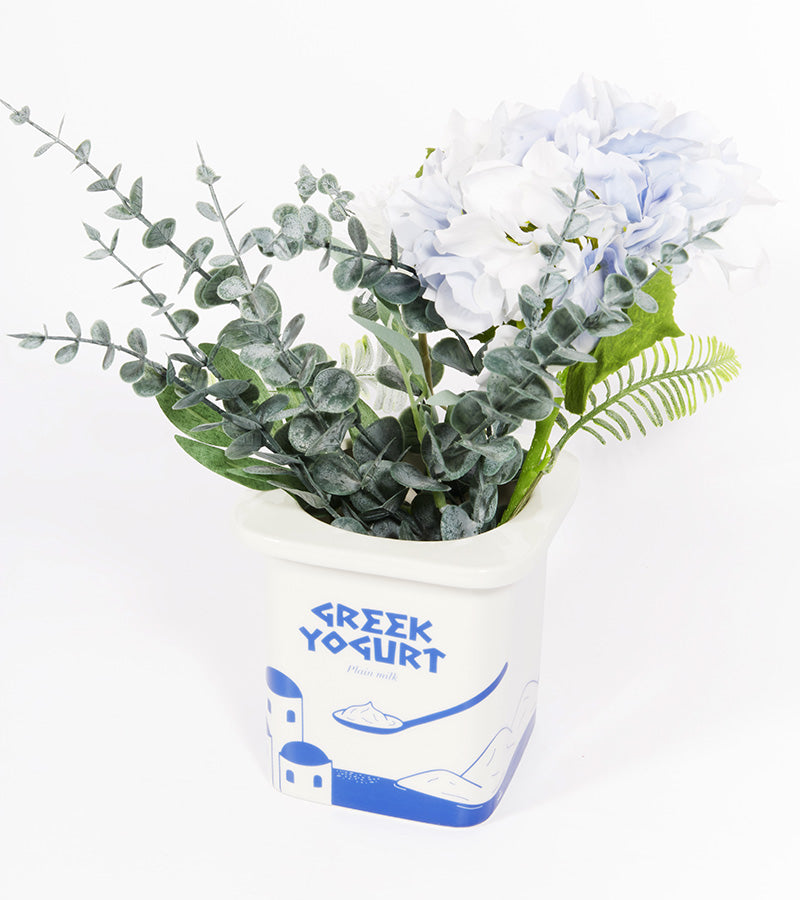 L'avant gardiste vase pot yaourt grec minimaliste blanc
