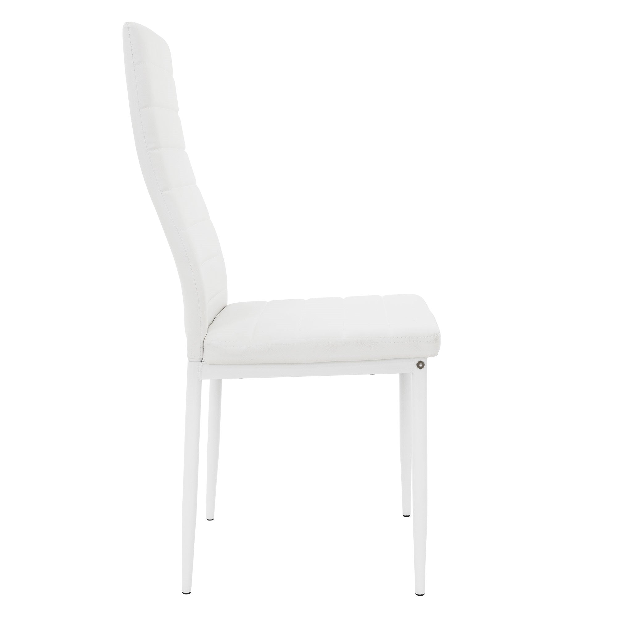 ECD Germany Möbel chaise similicuir blanc dossier haut x4