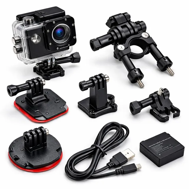 Shop-Story Caméra sport 4K WiFi 170° étanche 30 m kit