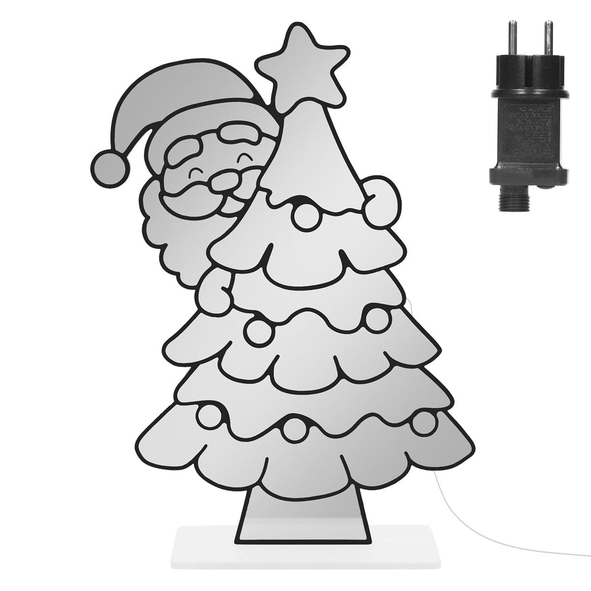 ECD Germany sapin Noël LED 58x80 cm miroir infini Père Noël